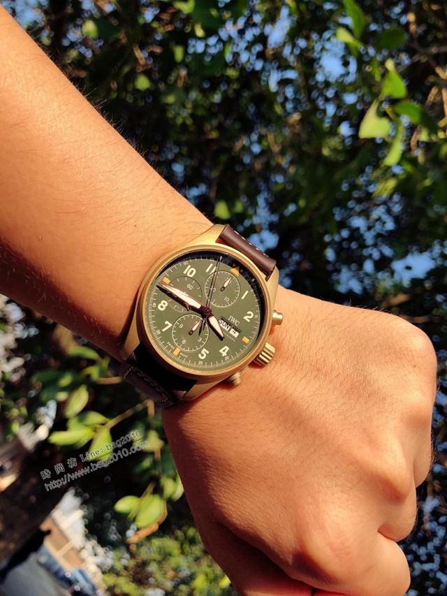 萬國高端複刻手錶 IWC噴火戰機飛行員計時青銅腕表  gjs1979